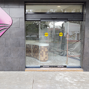 Puerta automática corrediza All-glass